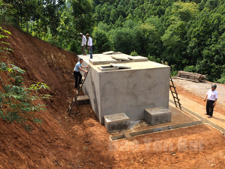 Công trình cấp nước sinh hoạt thôn 4, xã Phong Dụ Hạ thuộc Dự án Giảm nghèo giai đoạn II mới đưa vào sử dụng. 
